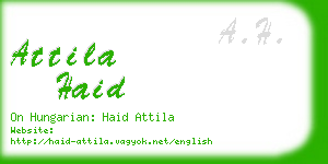 attila haid business card